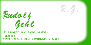 rudolf gehl business card